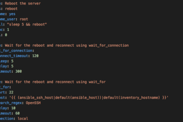 ansible wait for reboot