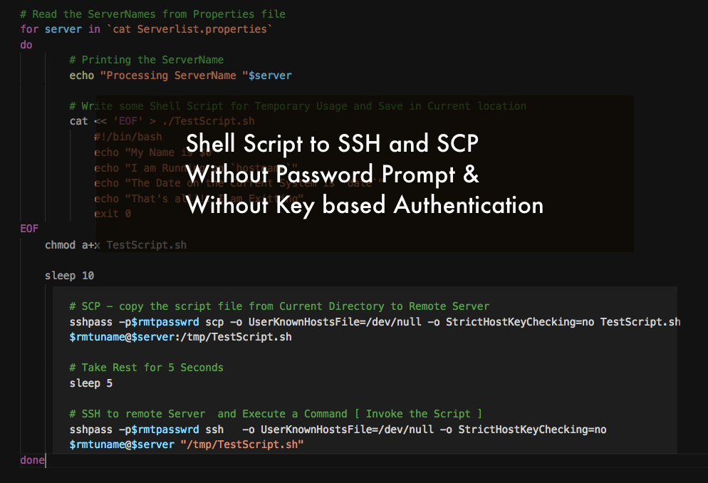 Shell Script To Ssh With Password How To Handle Password Prompt