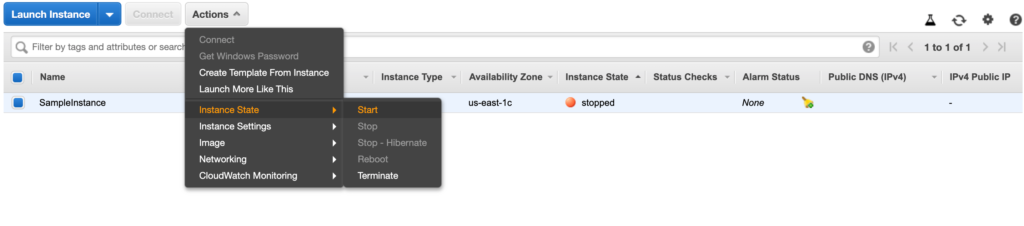 AWS change instance type - From Console or AWS CLI