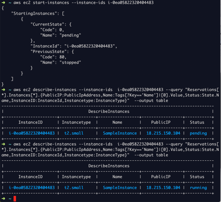 AWS change instance type - From Console or AWS CLI