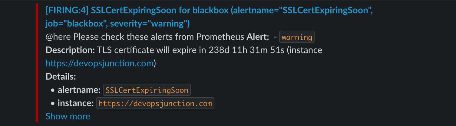 Slack Alert Prometheus