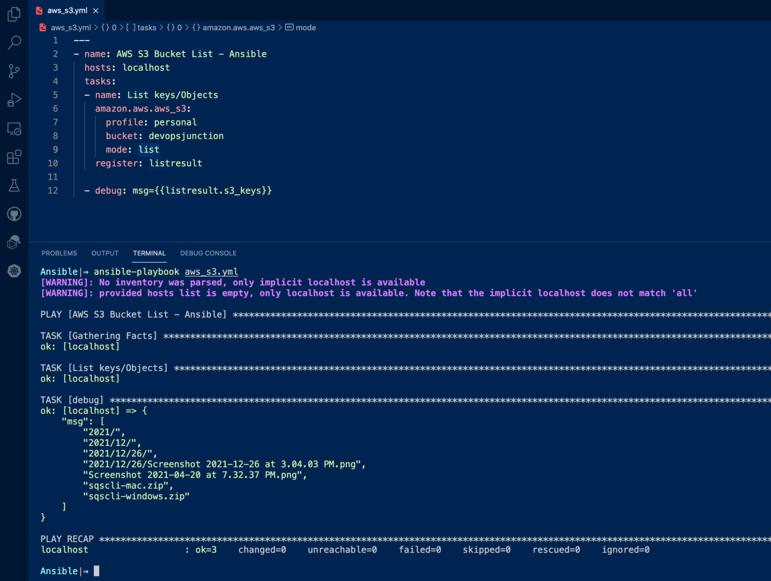 How to use ansible with S3 Ansible aws_s3 examples Devops Junction