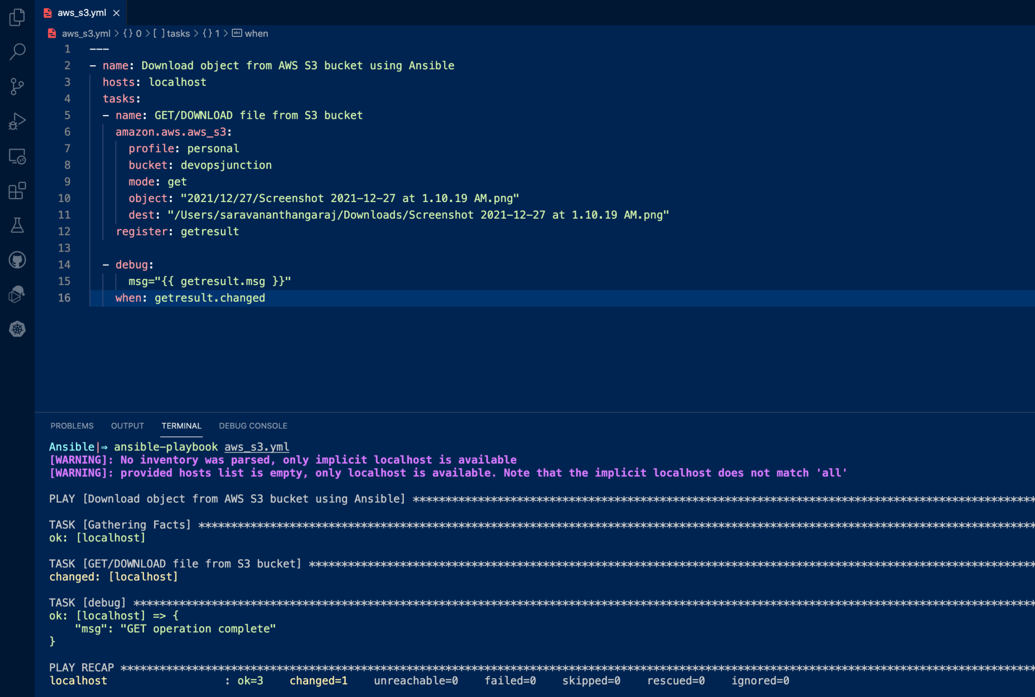 How to use ansible with S3 - Ansible aws_s3 examples | Devops Junction