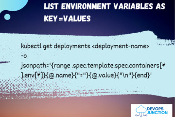 list environment variables kubectl