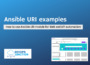 Ansible URI module Examples - How to use Ansible URI | Devops Junction
